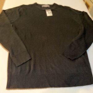 Primark Mens Crew Neck Sweater Black Fine Knit Long Sleeve Top Size M 38-40in